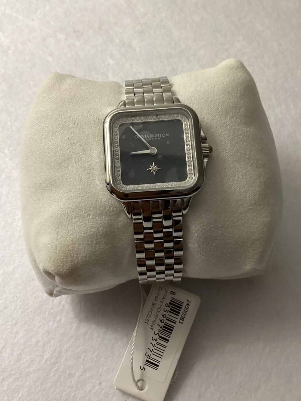 Olivia Burton London Grosvenor Silver Stainless Steel Watch 28mm